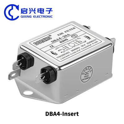 China Eénfasig EMI-krachtfilter 220V DBA4-serie Stroom 20A-30A Te koop