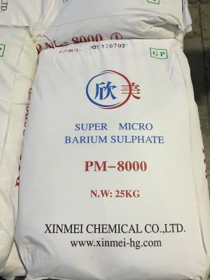 China Sulfato de bário contínuo de revestimento da matéria prima PM8000 do pó ISO14001 para plásticos à venda