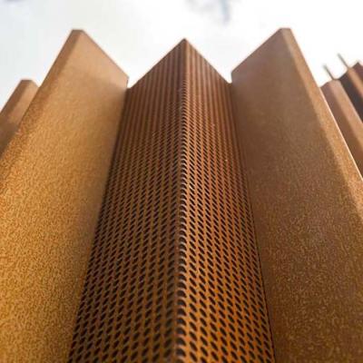 China Custom Design Perforated Corten Steel Panels 3m Width for sale