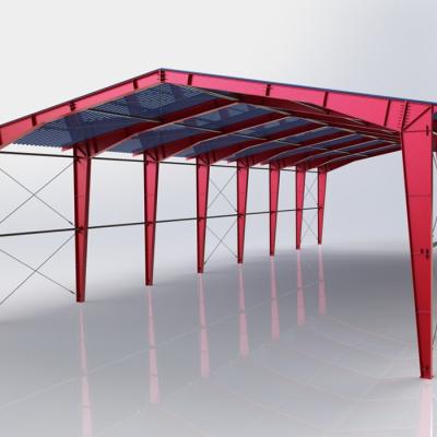 China Attractive Design Automobile 4s Shop Prefabricated Steel Structure Building for sale