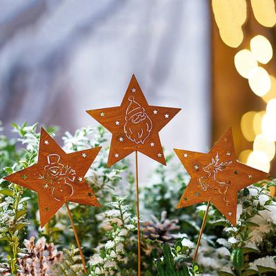 China Resistindo ao produto exterior de aço da decoração da estrela da árvore de Natal para o jardim da casa à venda