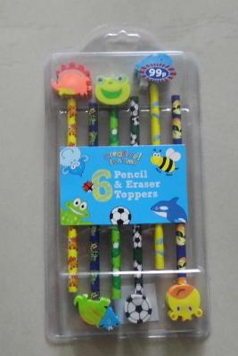 China pencil with eraser toppers for sale