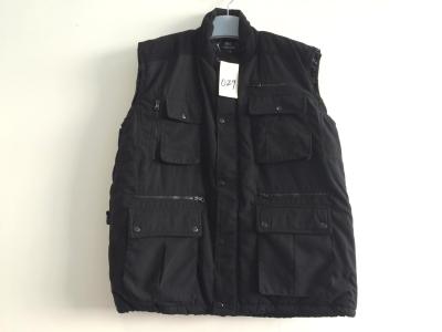 China winter vest,  warm waist coat, UK style, black, S-3XL, padding with corduroy shoulder for sale