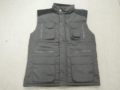 China winter vest,  warm waist coat, UK style, olive, S-3XL, padding with corduroy shoulder for sale
