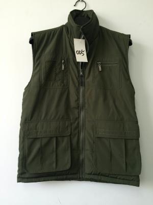 China winter vest, winter waistcoat, olive green, S-3XL, wadding lining for sale
