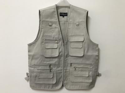 China Mens classic vest，mens waist coat, vest in 100% polyester washed fabric, stone/beige colour, S-3XL for sale