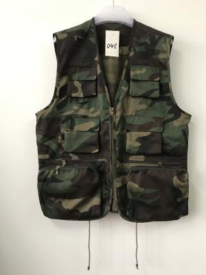 China Mens classic vest, mens waist coat, camo vest in T/C 80/20 fabric, 048 camouflage vest, S-3XL for sale