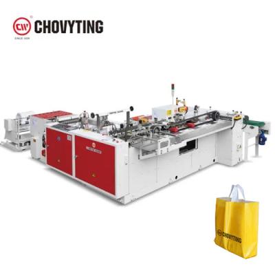 China Bottom Sealing 50pcs/min Soft Loop Handle Bag Making Machine For Shoes packaging bag for sale