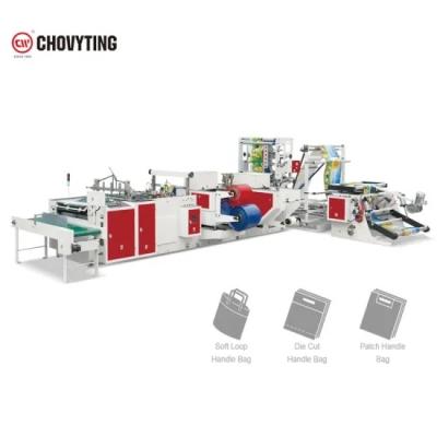 China 100pcs/min patch handle bag making machine , Plastic Shopper Making Machine for sale