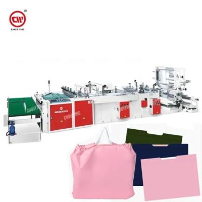 China LDPE Poly Plastic Shopper Making Machine 50pcs/min , Draw Handle Plastic Carry Bag Manufacturing Machine for sale
