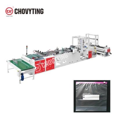 China ISO PE PP CPP hot side seal Zip Lock Bag Making Machine 120PCS/Min for sale