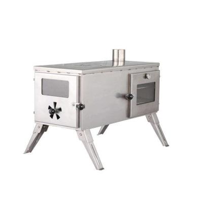 China 304 stainless steel camping stove hot tent ovn olid Fuel Wood Burning Stove With Oven for sale