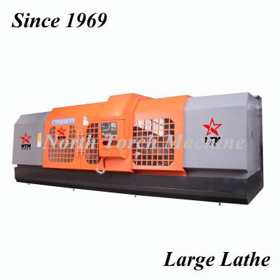 China Flat Bed CNC Lathe Machine , Horizontal Turning Lathe For Turning Steel Roll for sale