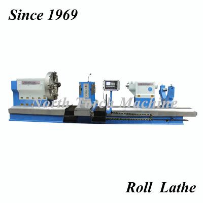 China Industrial CNC Roll Turning Lathe With PLC Control For Turning Big Roll for sale