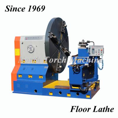 China Semi Automatic Flange Horizontal Turning Lathe Floor Type Low Noise for sale