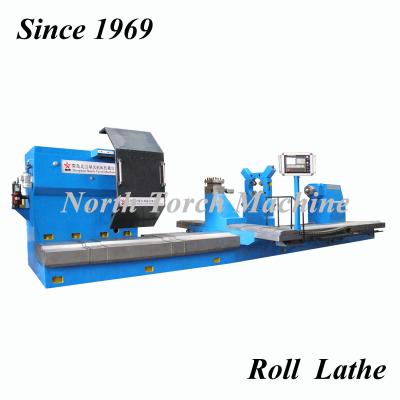 China Professional Steel Cnc Roll Turning Lathe Machine PLC Control Easy Operation for sale