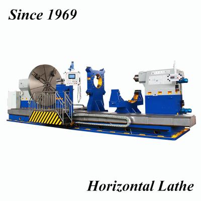 China Large Heavy Duty Horizontal Lathe For Turning 40T Cylinder , Roll , Shaft for sale