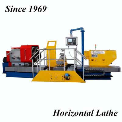 China Heavy Horizontal Roll Turning CNC Lathe For Casting Roller Cylinder Shaft for sale
