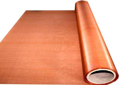 China 80x80 Mesh Copper Wire Mesh 0.11-0.12m Copper Woven Fabric Free Sample for sale