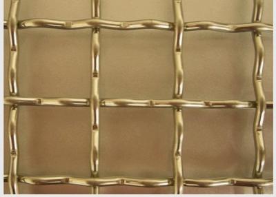 China Copper / Brass Crimped Wire Mesh Square Opening Acid Resistant For Cabinets for sale