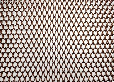 China Diamond Hole Architectural Metal Mesh 0.5-2m Width Metal Coil Drapery for sale