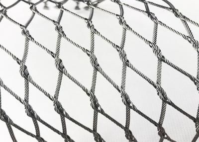 China Malla anudada de acero inoxidable de la cuerda, malla metálica tejida arquitectónica en venta