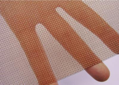 China Fine Copper Mesh Fabric  , 60 Mesh 80 Mesh Copper Shielding Mesh Wear Resistant for sale