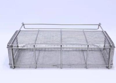 China High Temperature Wire Mesh Storage Basket Sterilization Medical Disinfection Rectangular for sale