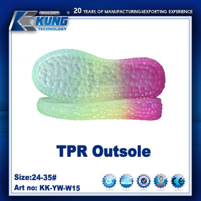 China Odorless Nontoxic TPR Outer Sole , Anti Abrasion Rubber TPR Outsole for sale