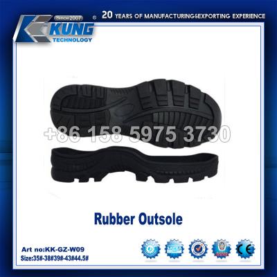 China Lightweight EVA Rubber Sole , Black Rubber Outsole Slip Resistant for sale