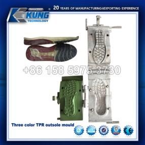 China Multi Function PVC Shoe Sole Mould Anti Corrosive Three Color for sale