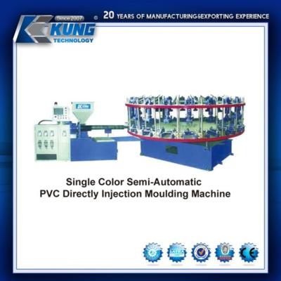 China Semi Automatic PVC Sole Injection Machine , Practical Shoe Making Equipment for sale