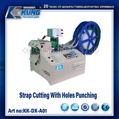 China Full Automatic Shoe Making Machine Strap Cutting With Holes Punching for sale