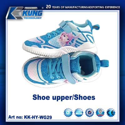 中国 Customized Logo Printing Children Safety Shoes Upper High Elastic 販売のため