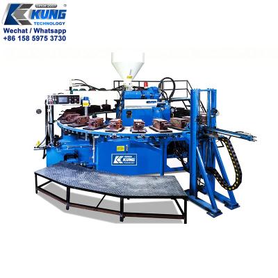 China 270m3 Injection Capacity Cup Forming PVC Injection Molding Shoe Machine with / Desig Te koop