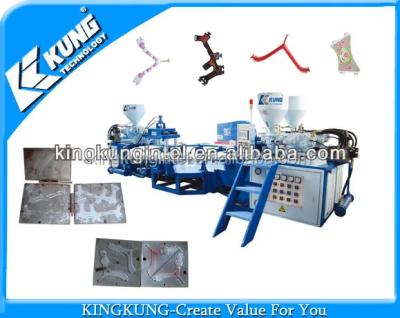 China Automatic PVC Shoe Injection Molding Machine 27 kW Power 8 Work Stations en venta