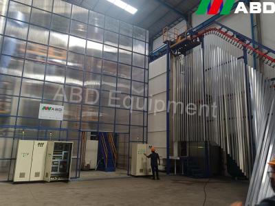 China Vertical Wheel Automated Powder Coating Line Pre Treatment CE for sale