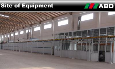 China CE Fast Color Change Booth Powder Coating Production Line With Powder Supplying Center for sale