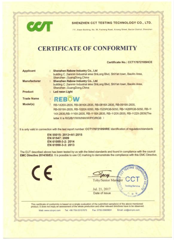 CE - Shenzhen Rebow Technology Co., Ltd.