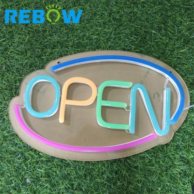 China Big Garden in ONLY 19USD running today ready to ship mini flexible colorful LED OPEN neon sign for sale