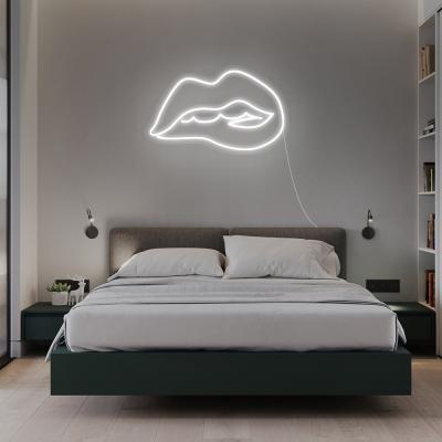 China Garden Rebow Support DropShipping 50CM Width Free Worldwide Desire Lips Neon Light Custom Neon Sign For Shopify Owner for sale