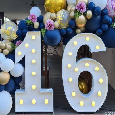 China Wholesale Buildings Rebow Led Signs Giant 4ft Electronic Outdoor 5ft Big Marquee Letter Lights For Holiday Party Birthday Decoration for sale
