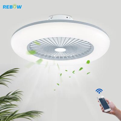 China Dimmer Rebow Control OEM ODM Modern Decorative Smart Home Remote App 22 Inch Solar Led Ceiling Fan With Light for sale