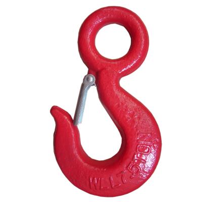 China Lifting Pads Hot Sale Forged Flatted Slip Grab Galvanized Type Latch Eye Rigging Hook for sale