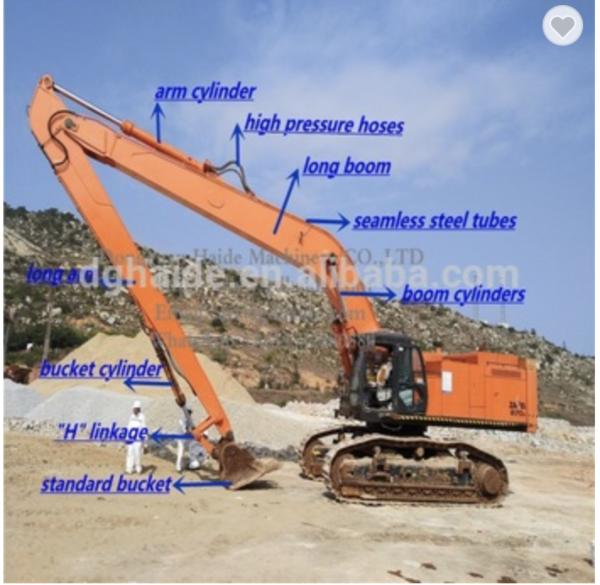 Quality Q355B Q690 Excavator Long Reach Boom Customized Excavator Extension Arm for sale
