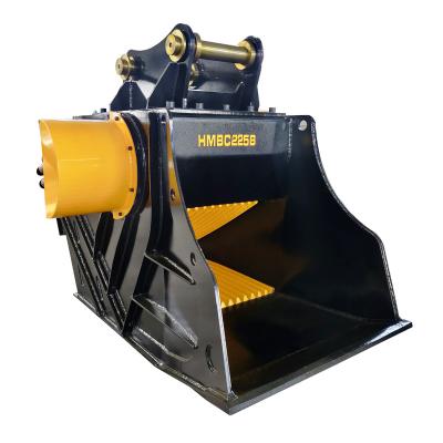 China 20T Excavator Rock Crusher Bucket Heavy Duty Construction Machine Attachment for sale