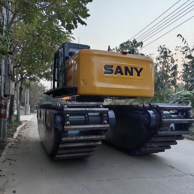 China Q335B Q355B Pontoão de escavadeira Pontoão de pântano flutuante Anfíbio para SANY SY135C à venda