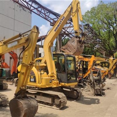 China PC58-8 PC60-8 PC70-8 Excavadora de segunda mão de 6,18 toneladas Excavadora de rastreamento usada à venda