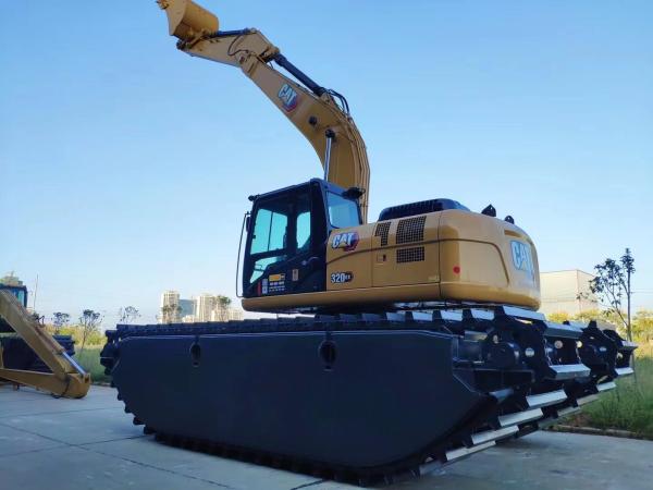 Quality Cuctomized Amphibious Swamp Buggy Excavator Floating Pontoon Q355b Customized for sale