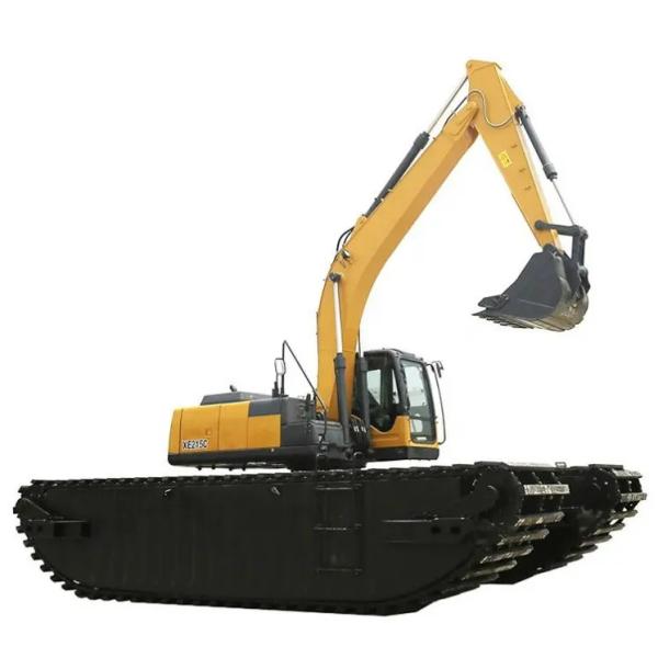 Quality customized Swamp Buggy  With Pontoons Floating Amphibious Pontoon used for 7 - 50 Ton Excavator for sale
